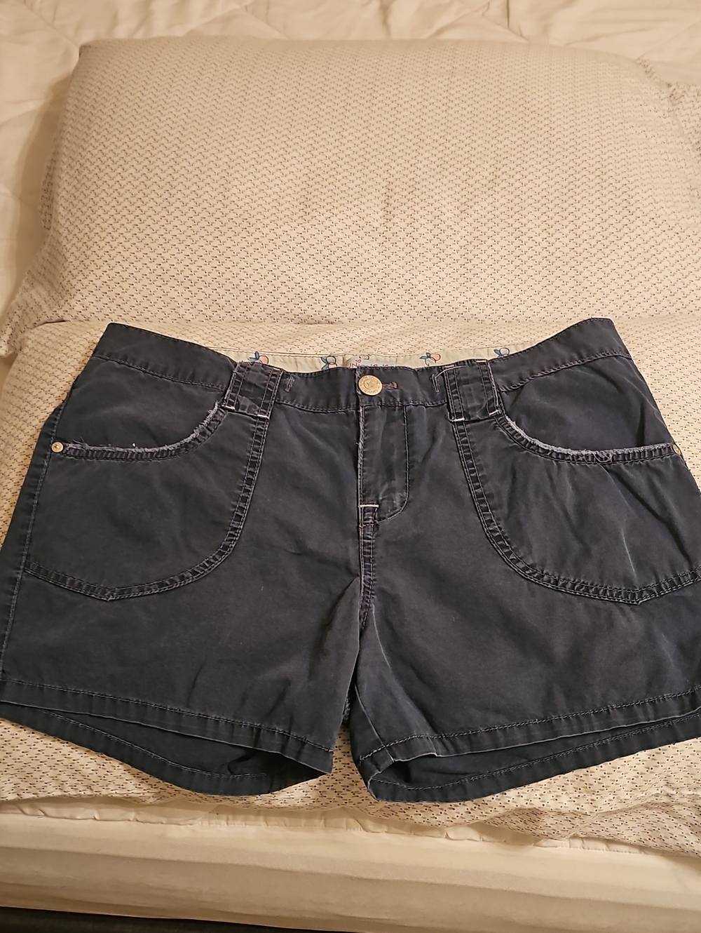 UNIONBAY Navy Cotton Casual Bermuda Shorts